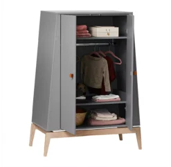 Leander Petite Armoire Luna - Gris -Magasin D'ameublement petite armoire luna grise leander 3 1264x1234