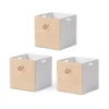 Set De 3 Caissons - Chêne/Blanc -Magasin D'ameublement set de 3 caisses de rangement wood chene oliver furniture 1 1264x1234