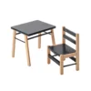 Table Gabriel Et Chaise Enfant Louise - Anthracite -Magasin D'ameublement table gabriel chaise louise combelle hetre anthracite combelle 1 1264x1234