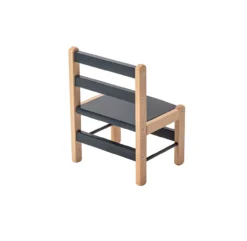 Table Gabriel Et Chaise Enfant Louise - Anthracite -Magasin D'ameublement table gabriel chaise louise combelle hetre anthracite combelle 3 1264x1234