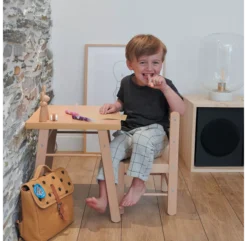 Table Gabriel Et Chaise Enfant Louise - Anthracite -Magasin D'ameublement table gabriel chaise louise combelle hetre anthracite combelle 5 1264x1234