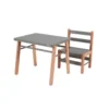 Table Gabriel Et Chaise Enfant Louise - Gris -Magasin D'ameublement table gabriel chaise louise combelle hetre gris combelle 1 1264x1234