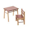 Table Gabriel Et Chaise Enfant Louise - Vieux Rose -Magasin D'ameublement table gabriel chaise louise combelle hetre vieux rose combelle 1 1264x1234