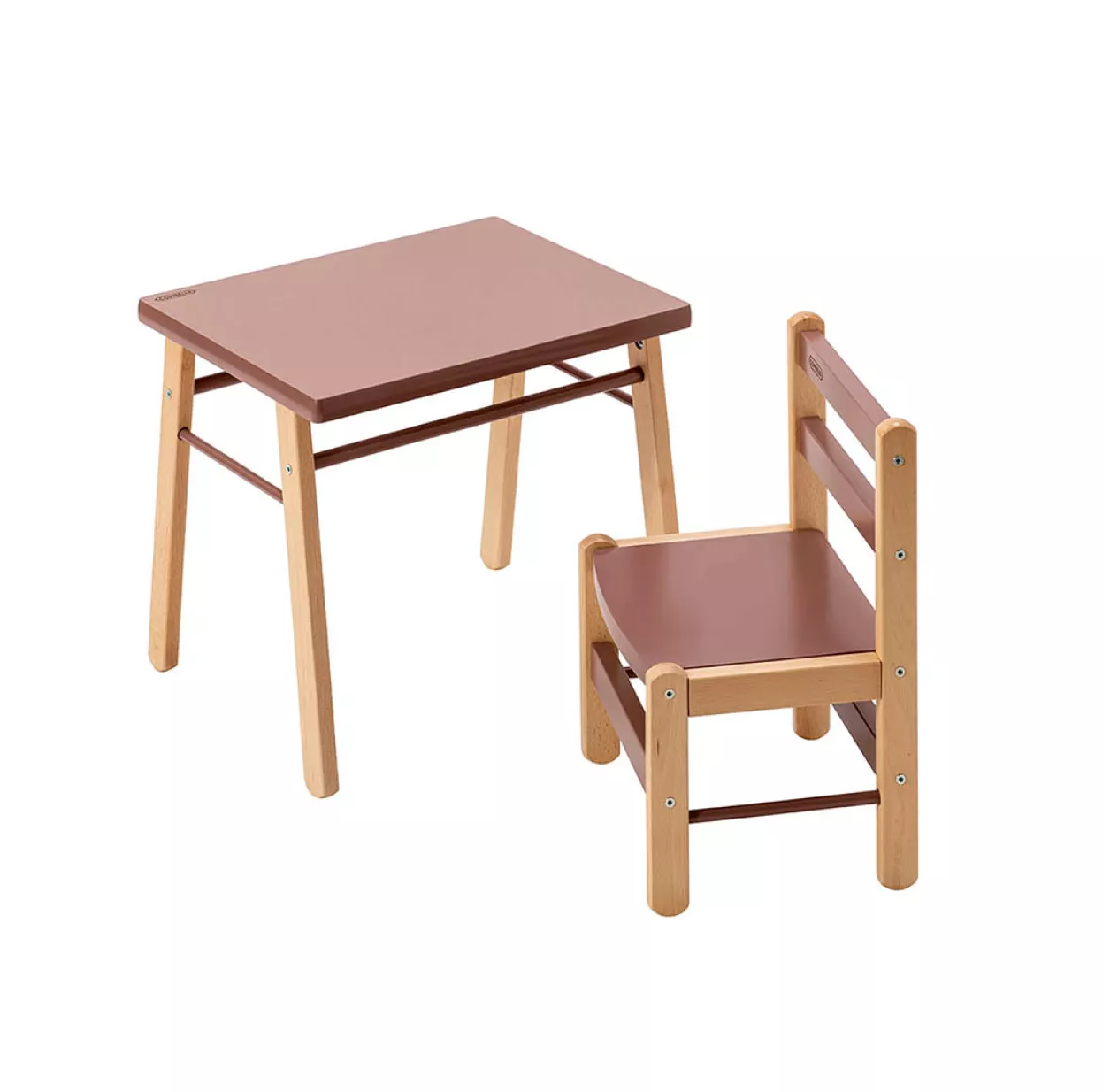 Table Gabriel Et Chaise Enfant Louise - Vieux Rose 3 Table Gabriel Et Chaise Enfant Louise - Vieux Rose