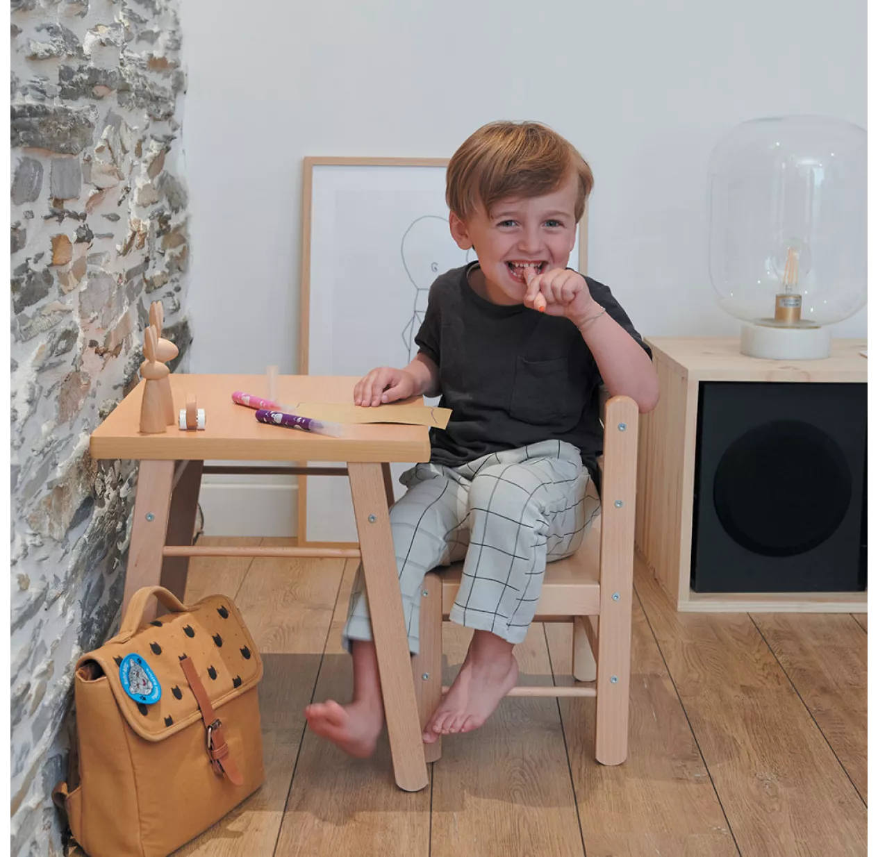 Table Gabriel Et Chaise Enfant Louise - Vieux Rose 7 Table Gabriel Et Chaise Enfant Louise - Vieux Rose – Image 5