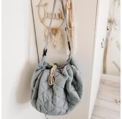 Play&Go Sac - Tapis D'éveil Organic - Bleu Gris -Magasin D'ameublement tapis sac de jeux organic bleu play and go 4 1264x1234